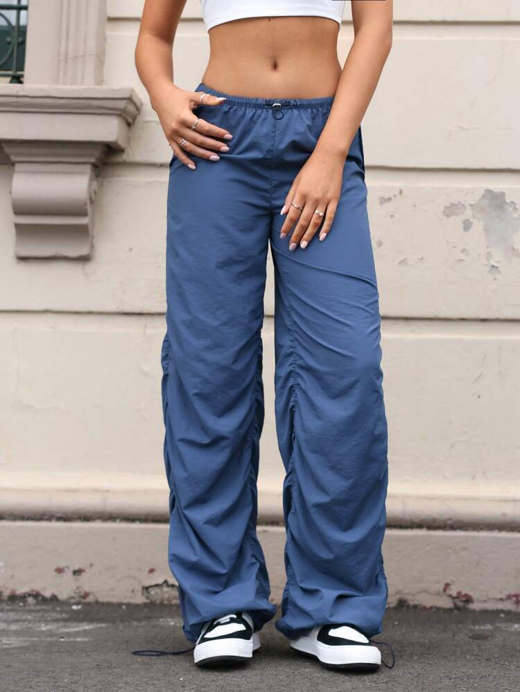 Women's Blue Woven Trousers