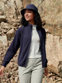 In My Nature Women's Zipper Front Long Sleeve Outdoor Jacket - Blue - View 5