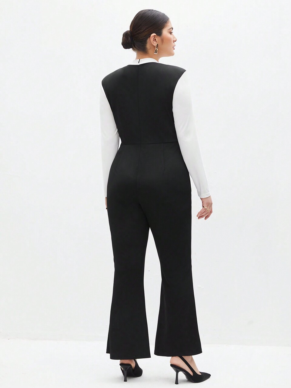 Plus Size Women's Colorblock Jumpsuit
