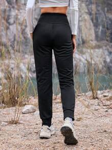 In My Nature Women's Fitted Outdoor Pants With Pockets - Black - View 2
