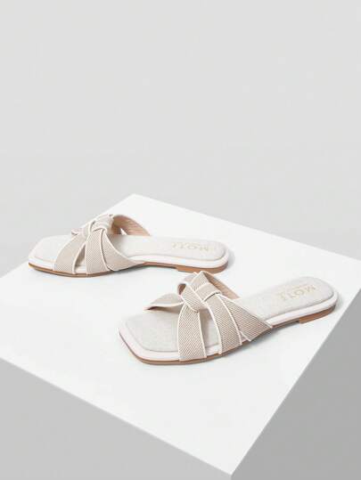 MOTF PREMIUM WOMEN'S COMFORTABLE SQUARE-TOE FLAT SANDALS VACATION SHOES, FOR SUMMER NEW YEAR HOLIDAY, SPRING SHOES SPRING BREAK EASTER FOR CHRISTMAS