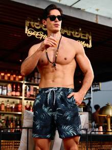 Zalmeno 男士夏威夷热带印花沙滩短裤 - 彩色 - 查看 6