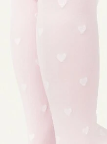 Cozy Pixies 2pairs/Set Girls' 20d Core-Spun Silk Thin Heart Print Pantyhose Tights, For Daily Life And As A Base Layer For Summer