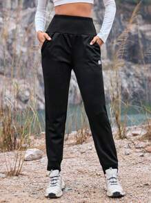 In My Nature Women's Fitted Outdoor Pants With Pockets - Black - View 5