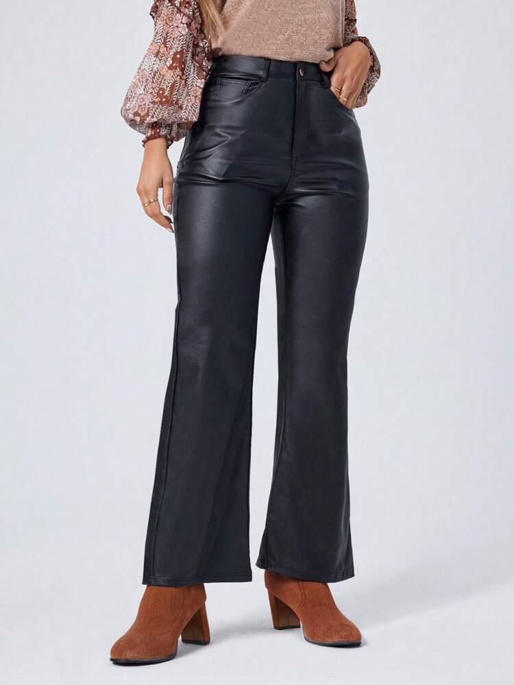 Women Casual Solid Color Straight-Leg Pants Fall Cloth For Women