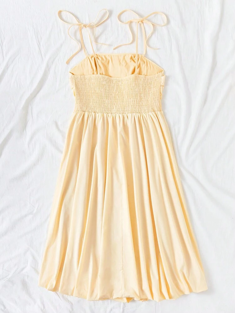 Plus Size Woman Solid Color Spaghetti Strap Dress