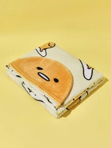 Gudetama X SHEIN Collaboration Design Cute Yellow Wearable Blanket - Yellow - View 2