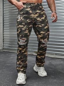 Manfinity LEGND Men's Camouflage Printed Jeans - Multicolor - View 7