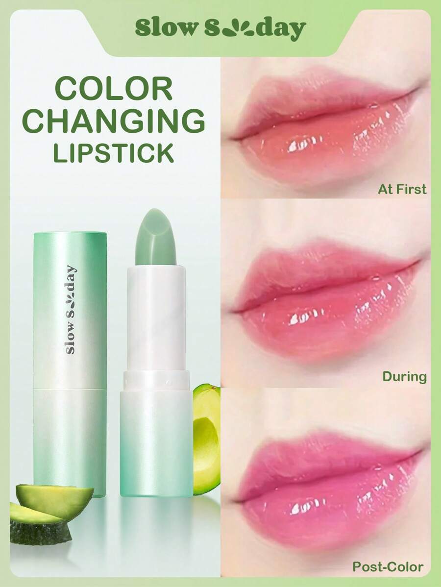 de larga duración hidratante aguacate gelatina Lápiz labial con cambio de color , Brillo de labios para relleno con