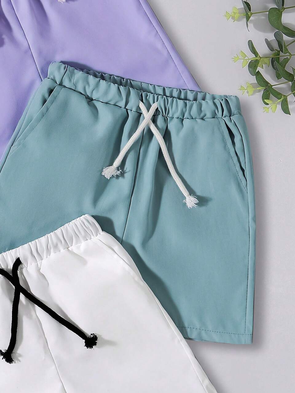 3pcs Young Boy's Comfortable Loose Fit Casual Shorts Set