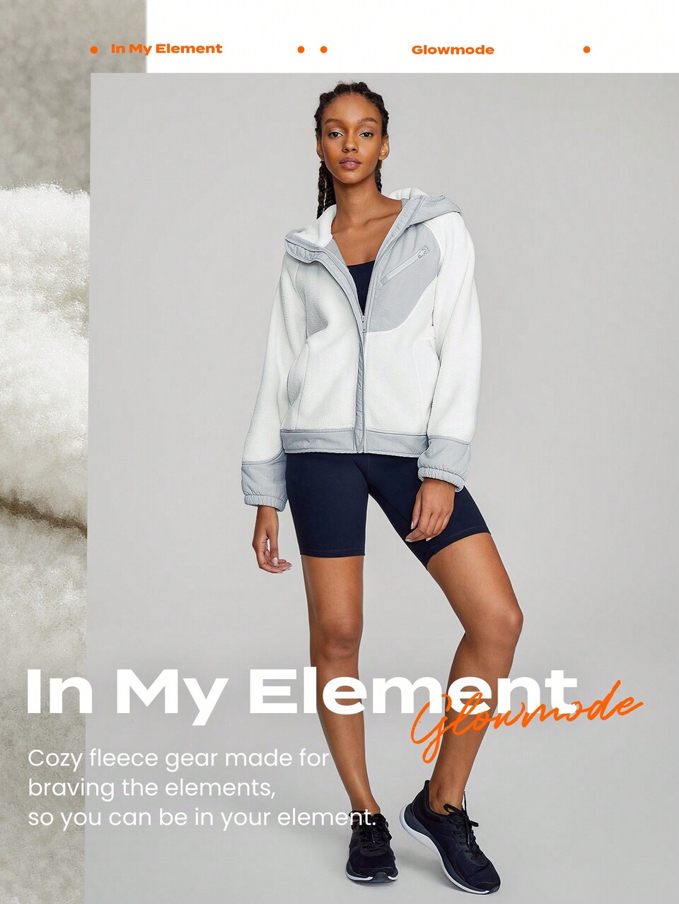 Polar Fleece Go Beyond Relaxed Hooded Jacket With Pocket Comfortable Warm