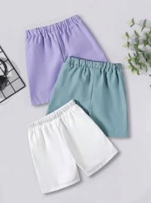 SHEIN 3 Pièces Ensemble De Shorts Décontractés Pour Garçon Jeune, Coupe Ample Et Confortable