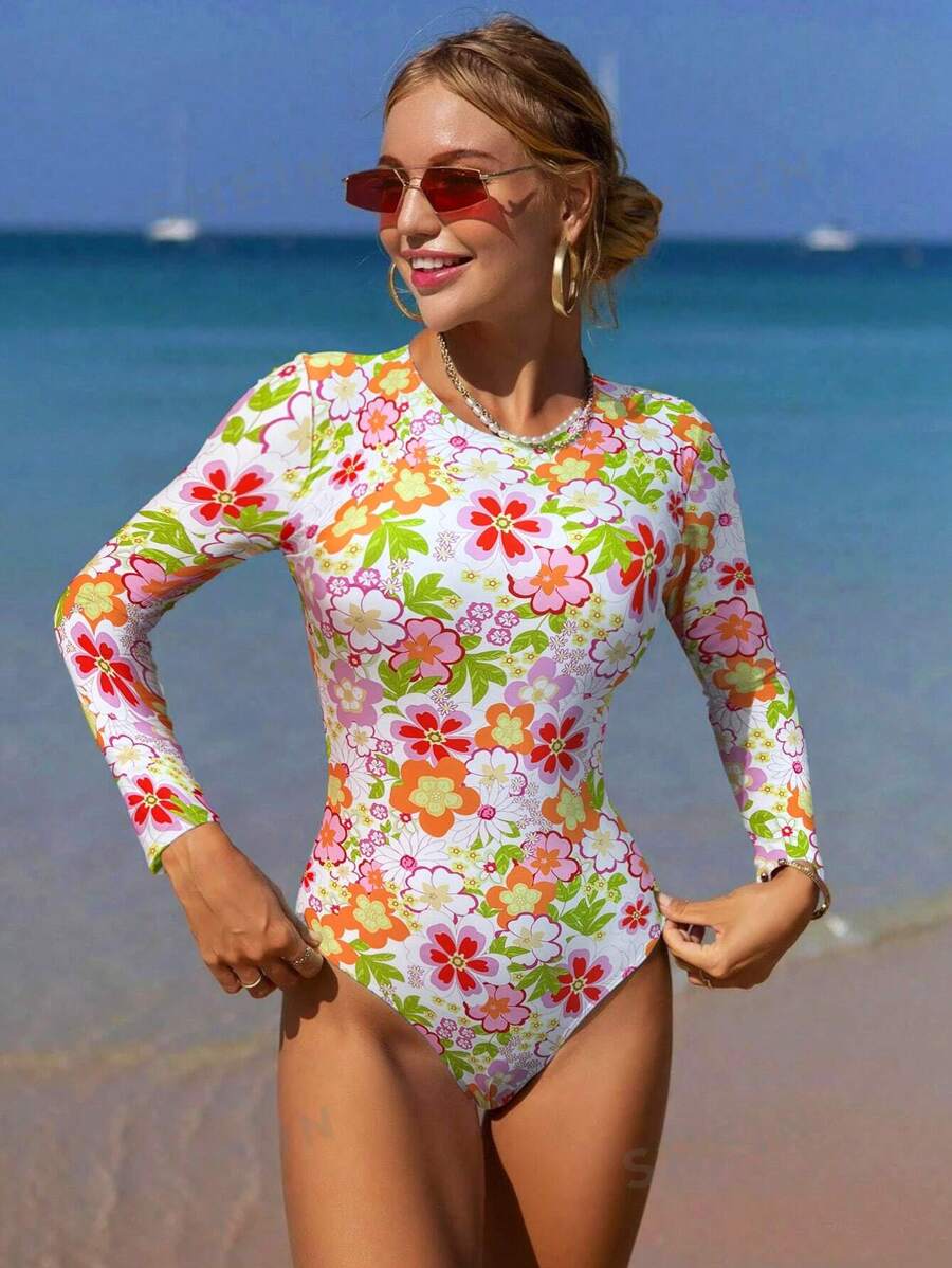 NLAND Maillot De Bain 1 Pièce à Volants Pour Femmes Maillot De