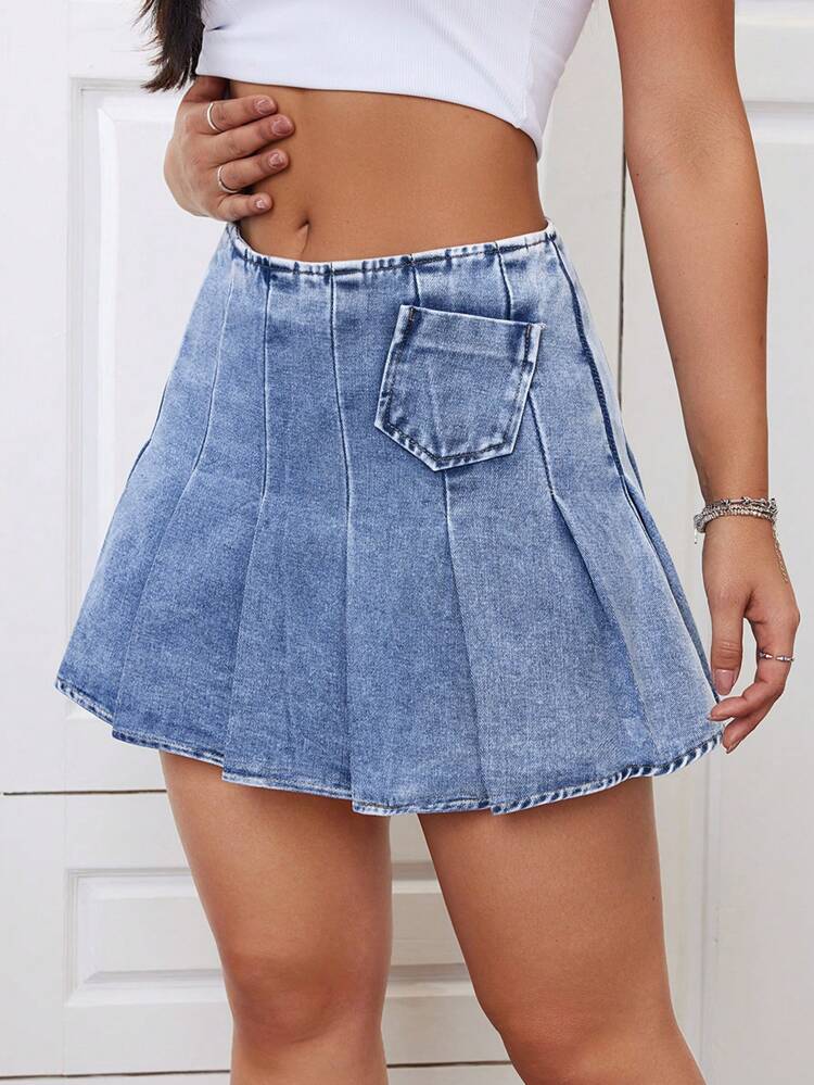 Women's Denim A-Line Skirt