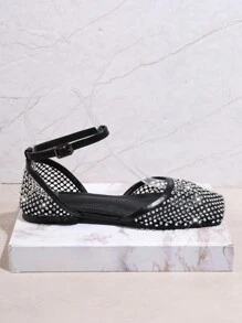 SHUZIA Women's Flat Shoes With Rhinestone Decoration Mother's Day Present