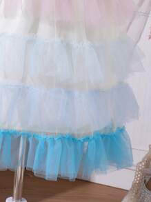 SHEIN Glitzerndes edles Exquisite Paillettenkleid mit Tüll für Tween-Mädchen