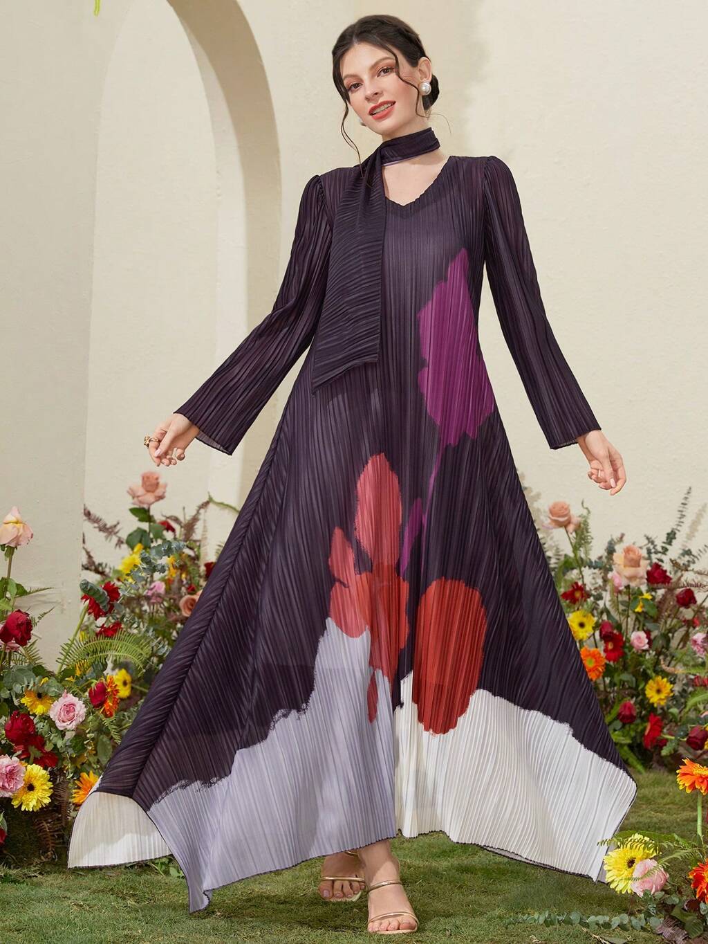 Ladies' Printed A-Line Arabian Dress