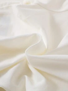 SHEIN 男婴彼得潘领半扣衬衫和千鸟格图案工装裤套装 - 卡其色 - 查看 3