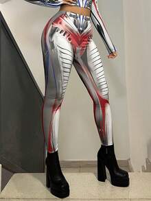 SHEIN ICON Của phụ nữ Y2K Đúng mốt Và Cá nhân hóa Đồng hồ Động lực In Buổi hòa nhạc Xà cạp - Nhiều màu - Xem 3