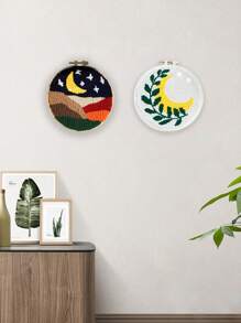 SHEIN Poke Embroidery New Handmade Diy Animal Embroidery Kit, Beginner Diy Material Kit - Multicolor - View 4