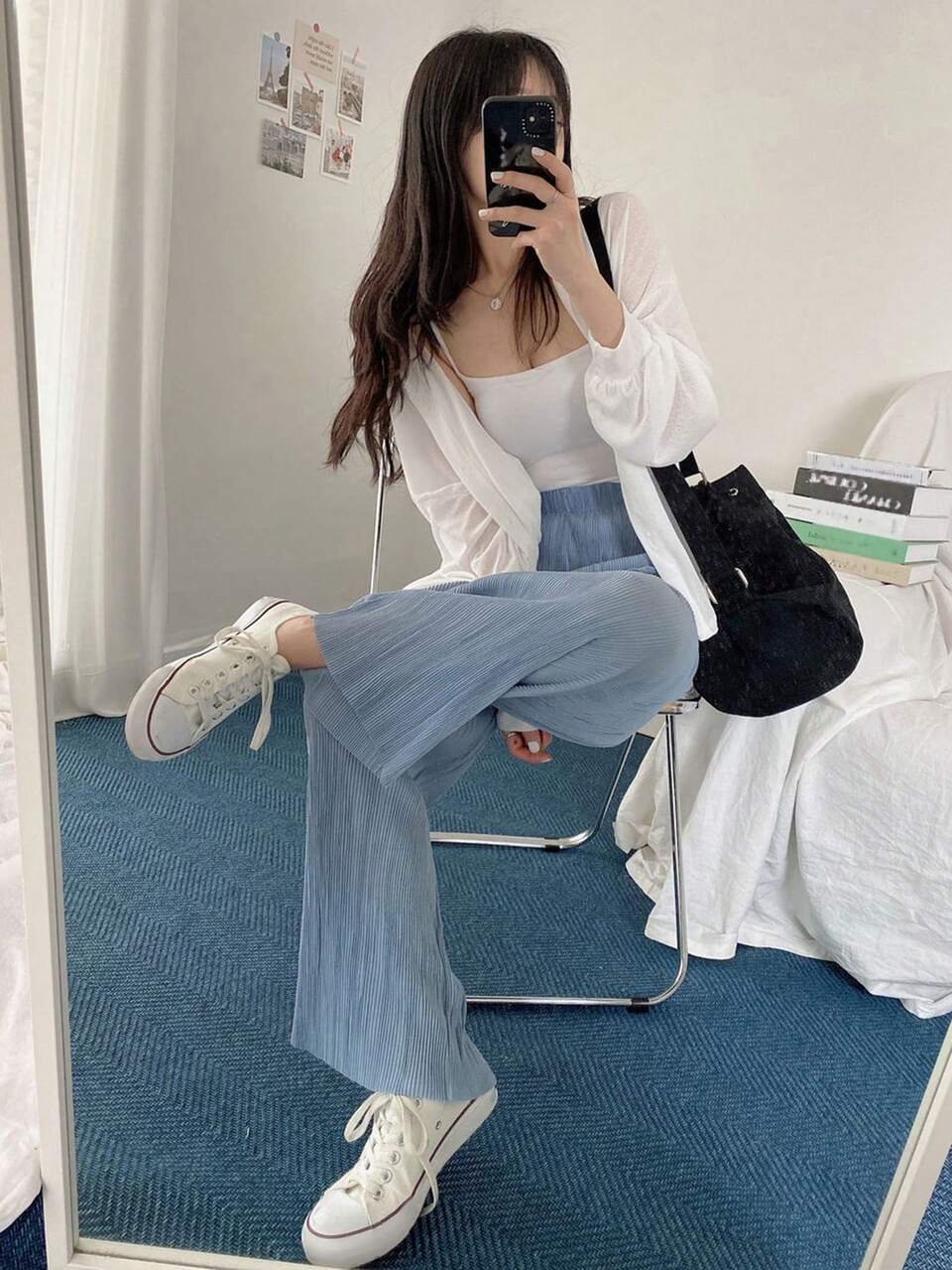 Women's Spring And Summer Casual Solid Color Loose Lapel Shirt Sheer,Fall Women Clothes Long Sleeve Top