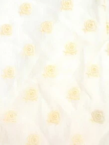 Enchnt Women's Cold Shoulder Ruffle Trim Spaghetti Strap Dress - White - View 9