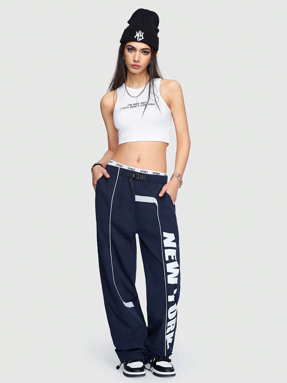 Men's Sleeveless Vest With Slogan Print, Woven Pants, Suitable For Spring And Summer Wear