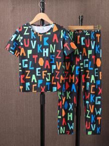 Piyama Tween Boys Huruf Casual - MultiWarna - View 1