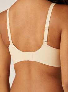 LUVLETTE Dream Curve 2ndSkin Wireless Seamless Plunge Lounge T-Shirt Lingerie As Outerwear Sticky Bra No Show Underwear 2 Pack