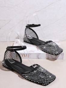 SHUZIA Women's Flat Shoes With Rhinestone Decoration Mother's Day Present
