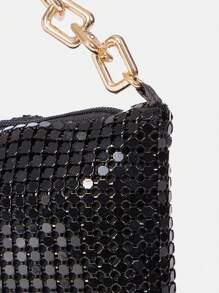 SHEIN Belle Ladies' Fashionable Handbag - Black - View 9