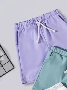 SHEIN 3 Pièces Ensemble De Shorts Décontractés Pour Garçon Jeune, Coupe Ample Et Confortable