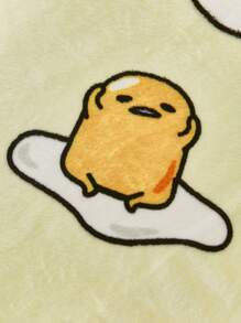 Gudetama X SHEIN Collaboration Design Cute Yellow Wearable Blanket - Yellow - View 9