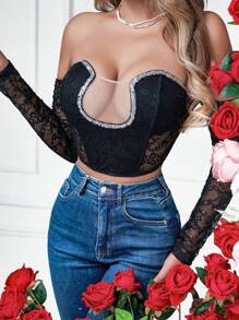 Zolique Women's Solid Color Sleeveless Top With Transparent Back Shoulder Strap Design Fall Cloth For Women - Black - View 5