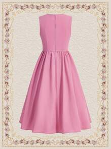 SHEIN DECDS Vestido De Verano De Encaje Para Mujer - Rosa - Ver 4