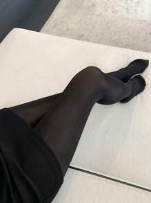 DAZY 女性性感透明連褲襪,適用於夏季 - 黑色 - 查看 6