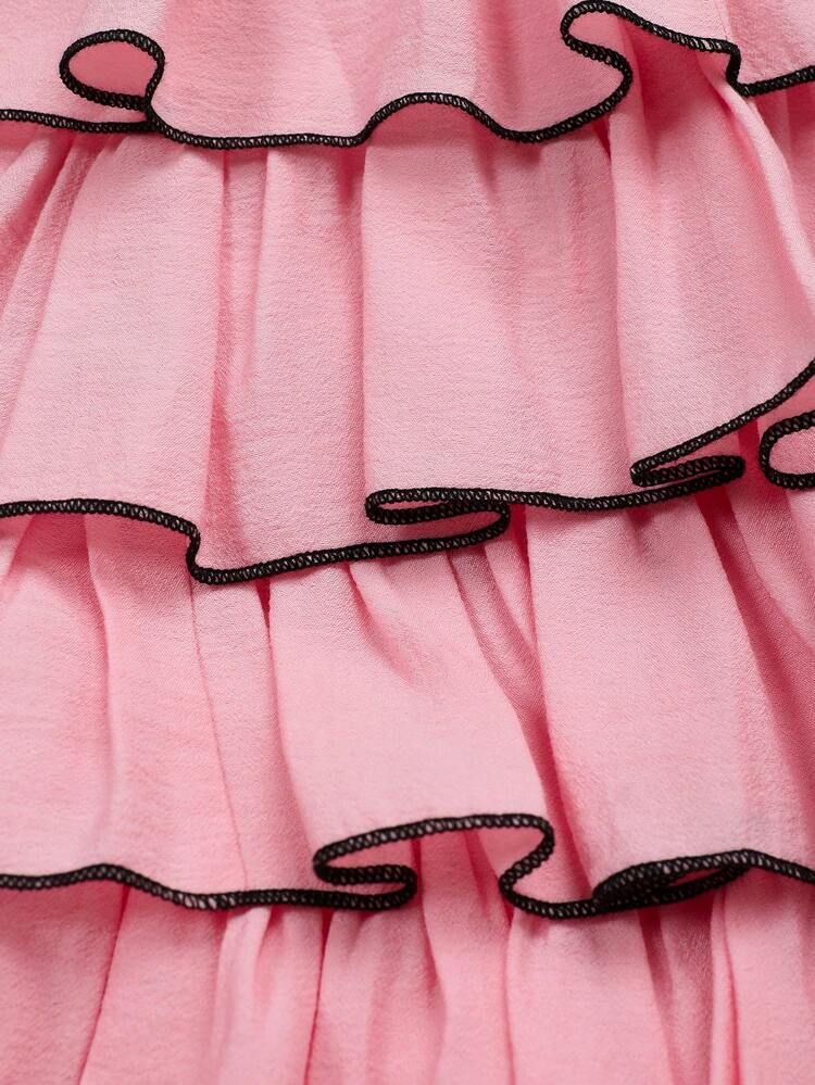 Women's Casual Strapless Elegant Ruffles Decorated Dress