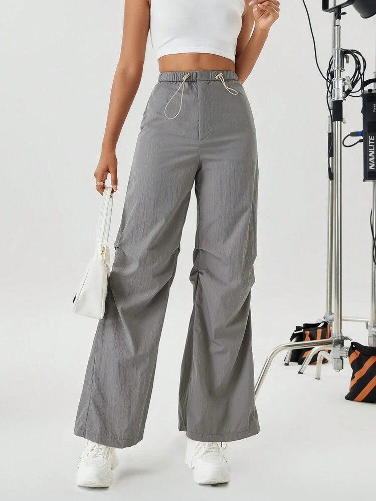 Women's Elastic Waist Drawstring Pants Fall Cloth For Women