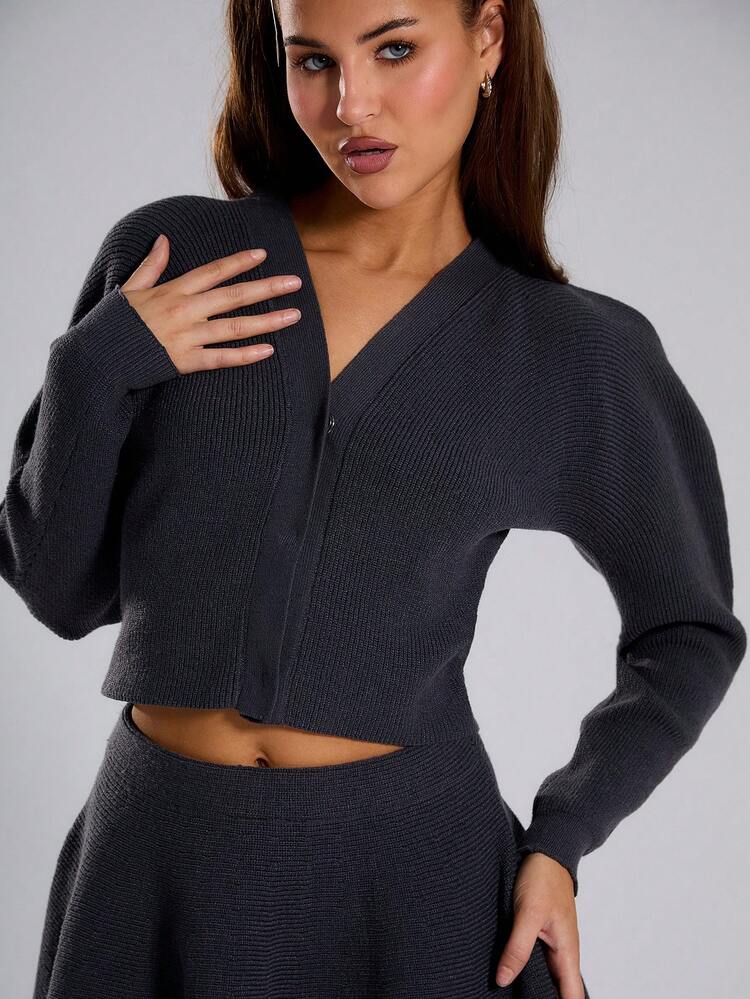 Old Money Knitted Rib Structured Cardigan Y2k Spring Casual Cute 90's Sun