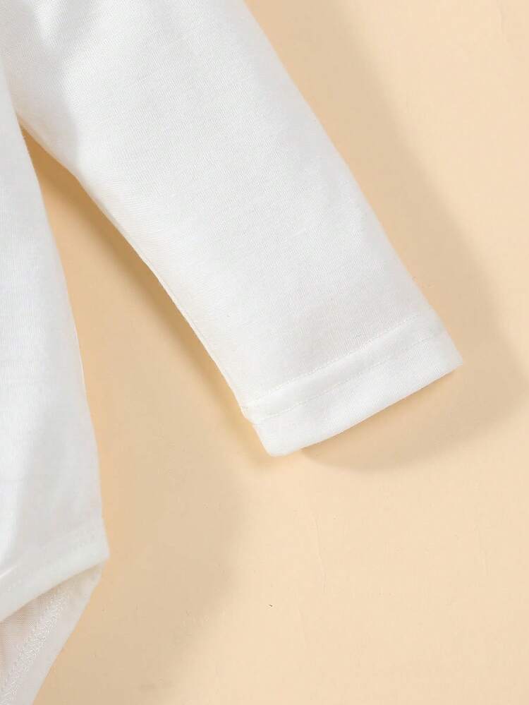 Baby Girl Sweet Donut Applique Bodysuit With Colorful Polka Dot Mesh Skirt And Headband, Cute For Spring/Summer