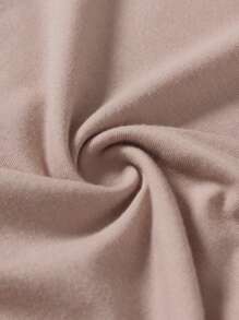 SHEIN LUNE 圓領字母印花短袖t恤 - 粉色 - 查看 3