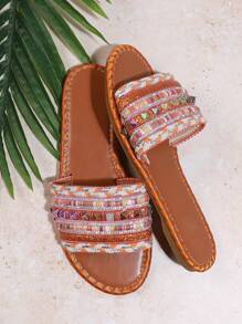 SHUZIA Women's Fashionable Flat Sandals - Orange - View 2