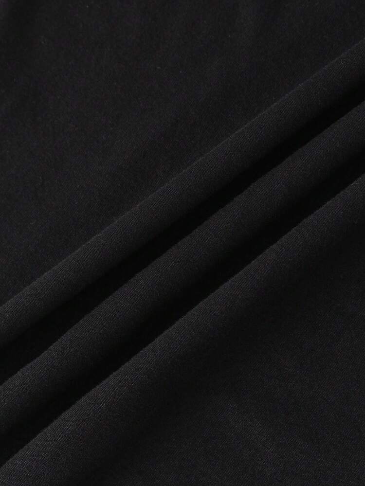 Plus Size Round Neck Grid Pattern Splice Dress