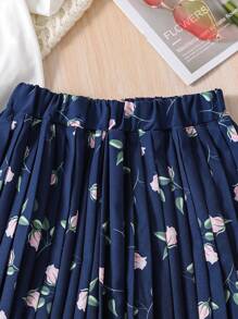 少女花卉印花百褶裙2入組 - 彩色 - 查看 6