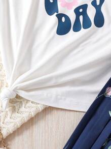 少女花卉印花百褶裙2入組 - 彩色 - 查看 4