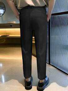 Manfinity Mode Men Slant Pocket Cropped Suit Pants