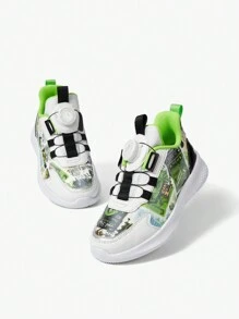 And Fashionable Street-Style Children Sports Shoes With Rotating Button That Are Versatile And Comfortable