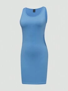 Flirla Conjunto De Vestido De Tres Colores De Estilo De Chaleco De Cuello Redondo Hueco Para Mujeres