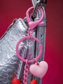 THE POWERPUFF GIRLS X SHEIN Cute Heart &Blossom Bag Pendant Keychain