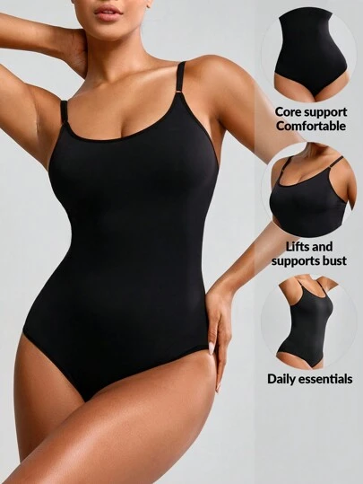 SHAPORA Monos Ajustados Para Mujeres En Un Solo Color Para Dar Forma Al Cuerpo